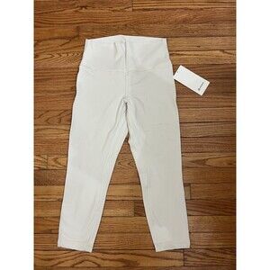 Lululemon Align HR High rise Crop 23" Color Bone Lined Size 10 NWT